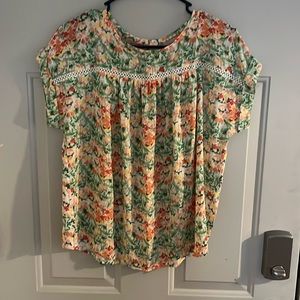 Loft, floral, dress shirt